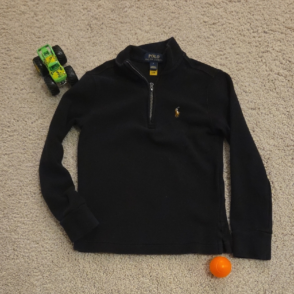 Polo by Ralph Lauren Kids Black Long Sleeve Quarter Zip